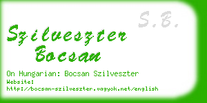 szilveszter bocsan business card